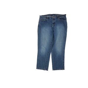 Bill Blass Straight leg Women's size 16P Dark Wash Blue Denim jeans